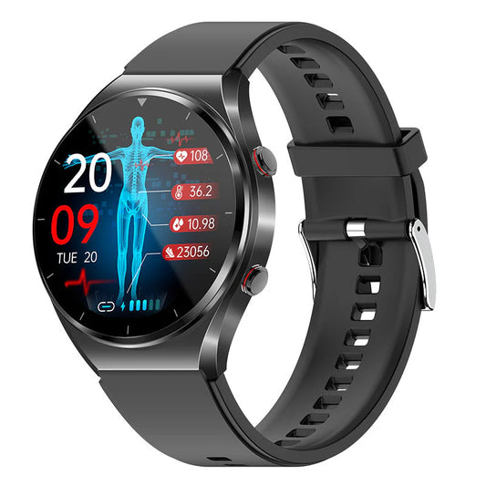 One-Click Bloedglucose|Bloedglucose Bloeddruk ECG|ECG HRV Hartslagmonitor Gezondheids Smartwatch